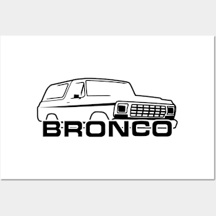 1978-1979 Ford Bronco With New Logo Black Posters and Art